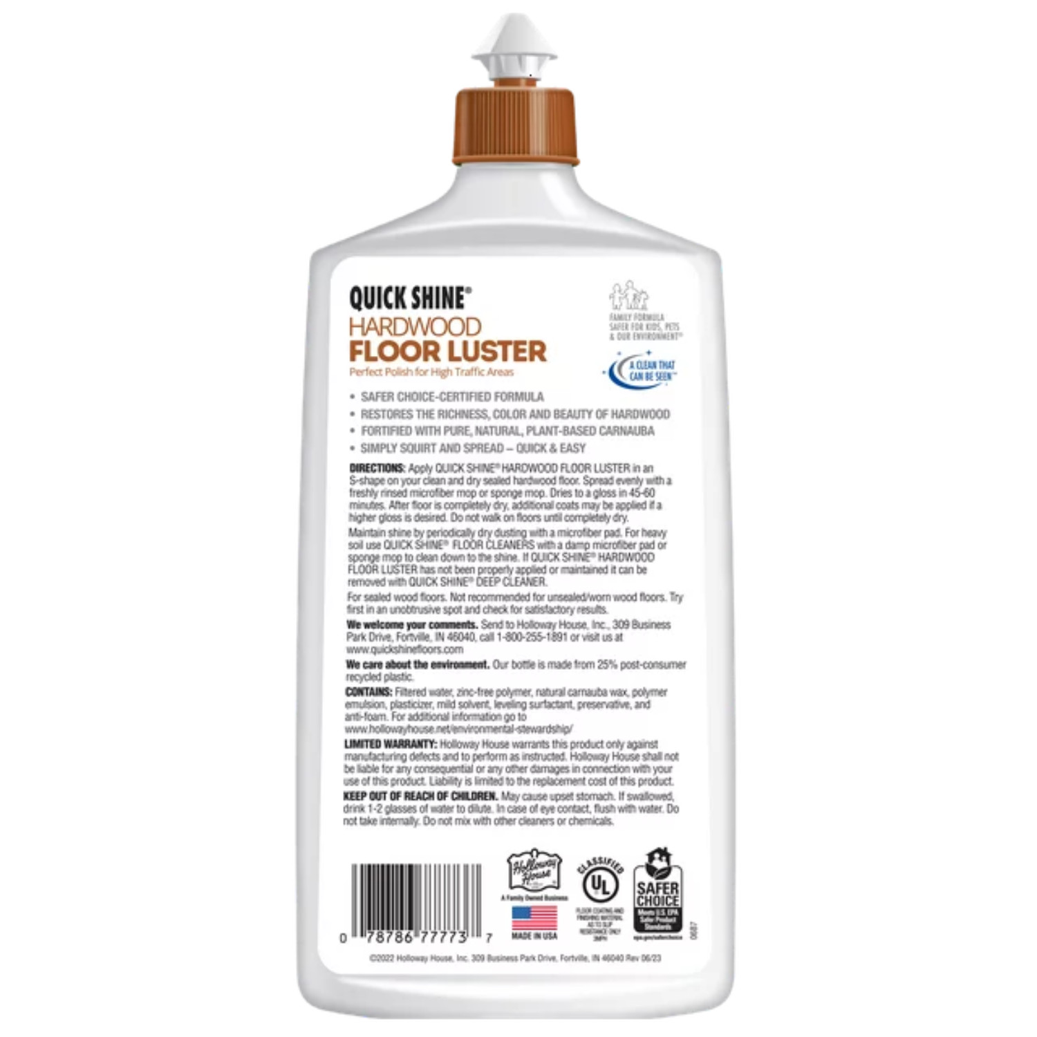 27 fl oz. High Traffic Hardwood Floor Luster Cleaner & Polish, Ammonia Free
