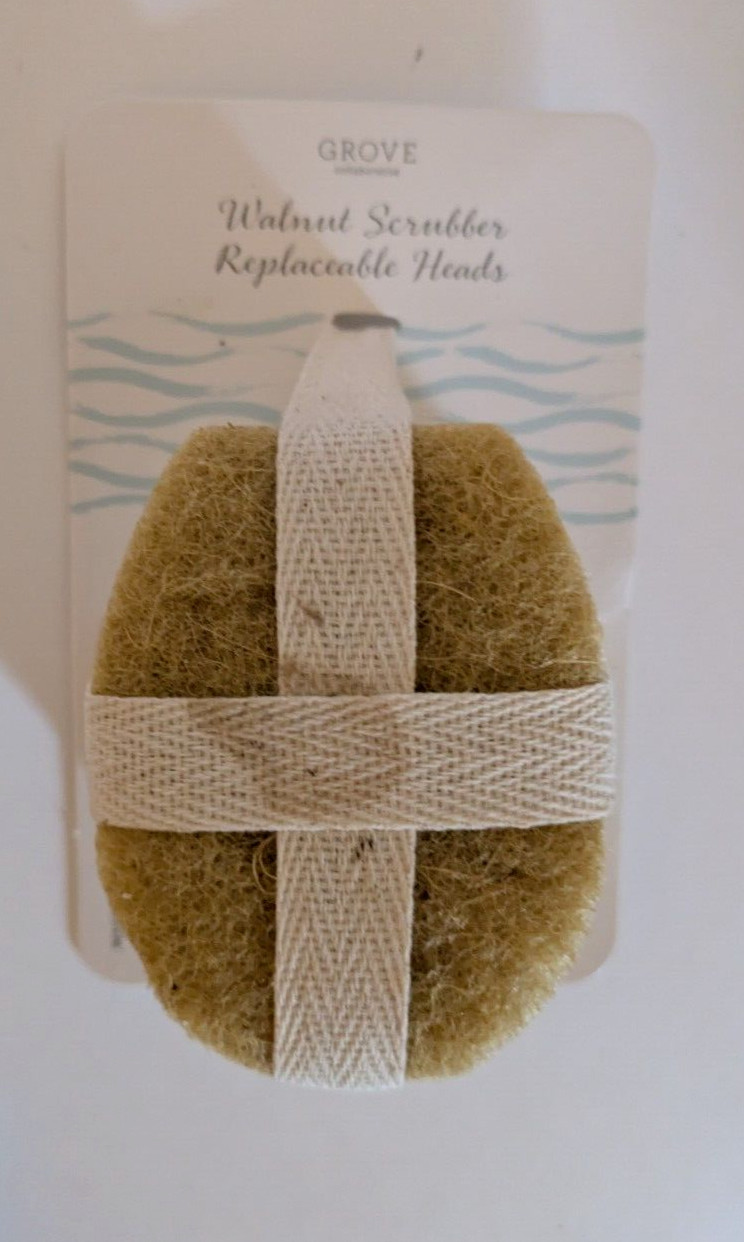 Grove Co Walnut Scrubber REPLACEMENT HEADS 2pk for Dish Brush Natural Eco-Friend