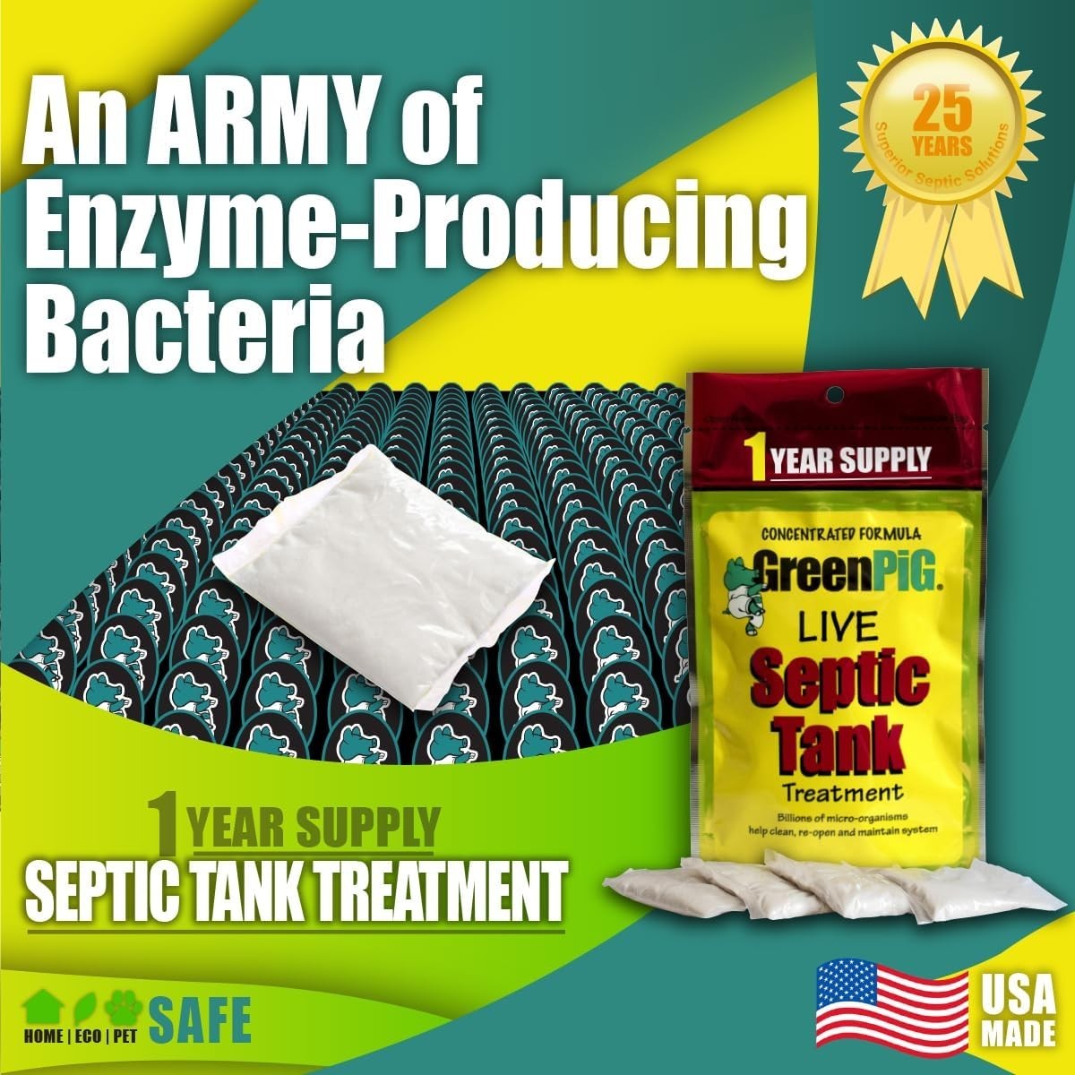 Septic-Safe Enzyme Treatment Packets – 4 Count for Effective Backlog Prevention
