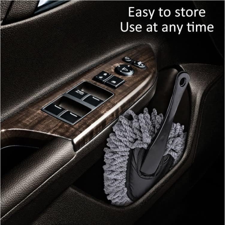 Multi-Functional Car Duster Cleaning Dirt Dust Clean Brush Dusting Tool Mop Gray