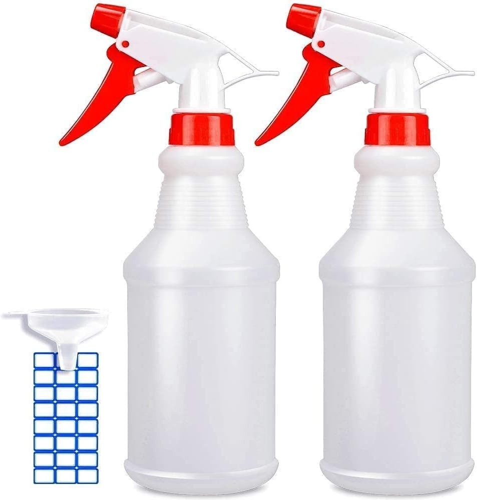 Spray Bottles Empty 16oz 2Pack Adjustable for Cleaning Solutions No Leak Clog