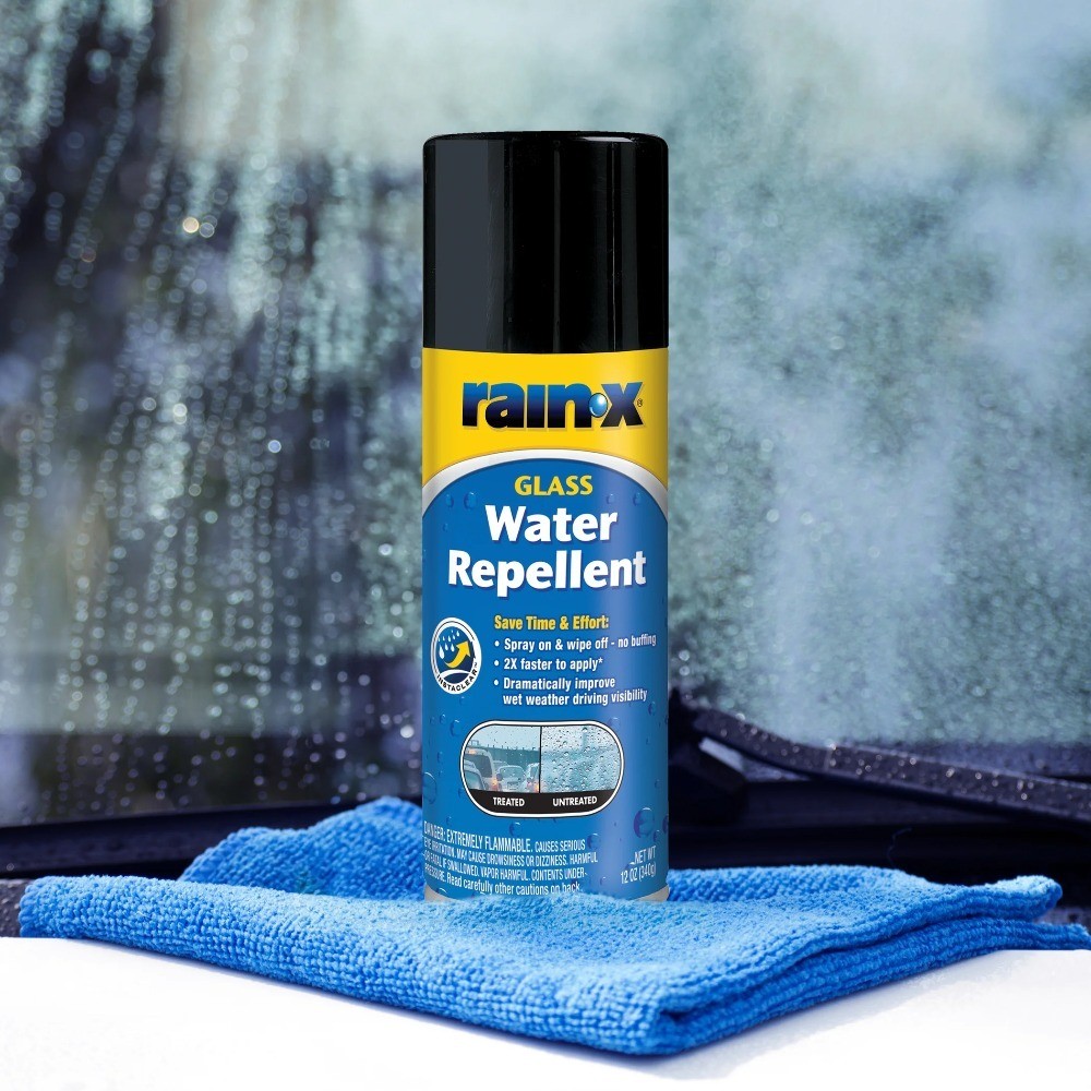Water Repellent Glass Treatment Aerosol Spray 12 oz Protective Coating