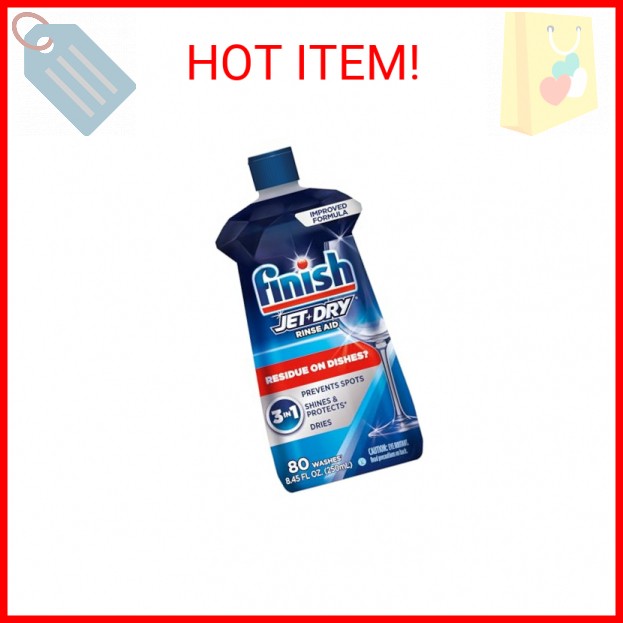 Finish Jet-Dry Rinse Aid, Dishwasher Rinse Agent & Drying Agent, 8.45 Fl Oz (Pac