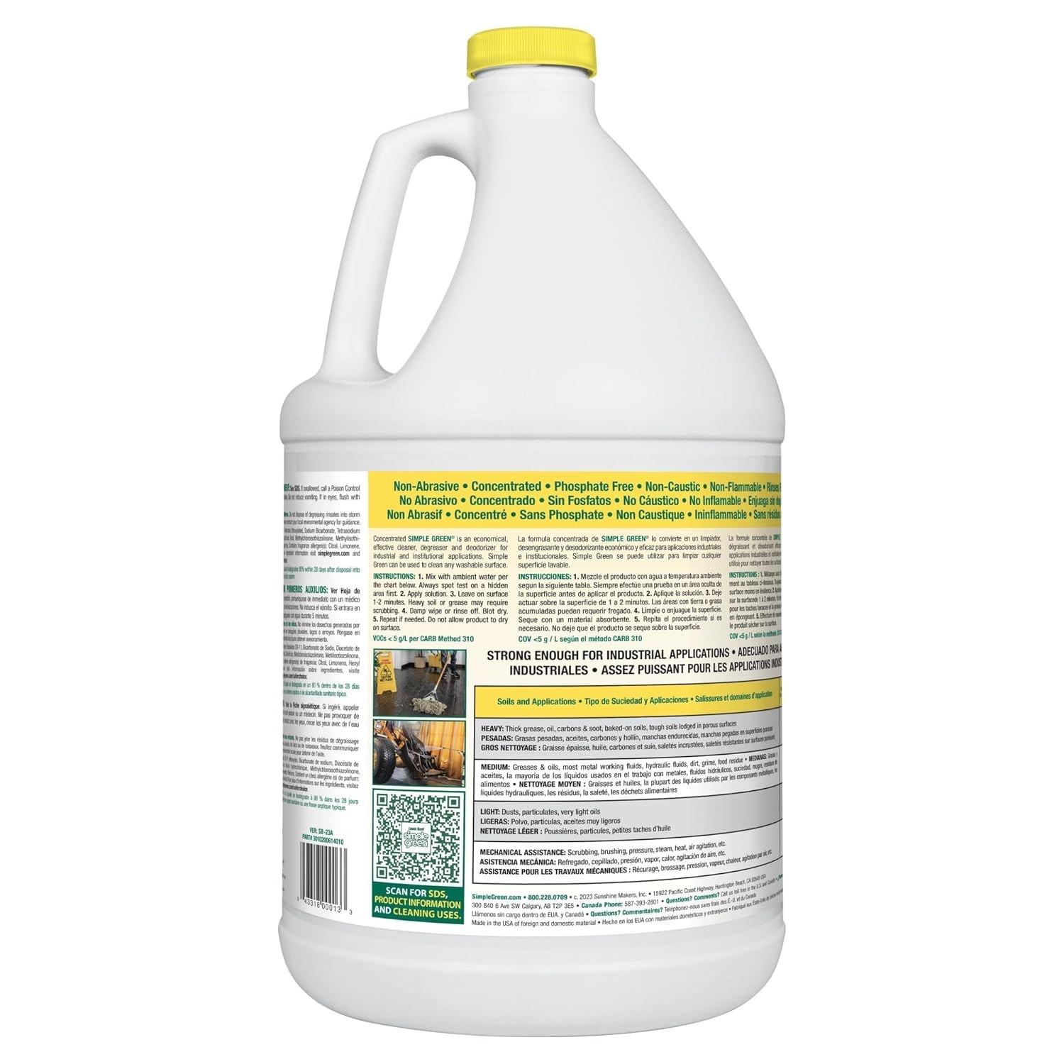 73434010 Industrial Cleaner & Degreaser – Concentrated Lemon Scent, 1 Gal