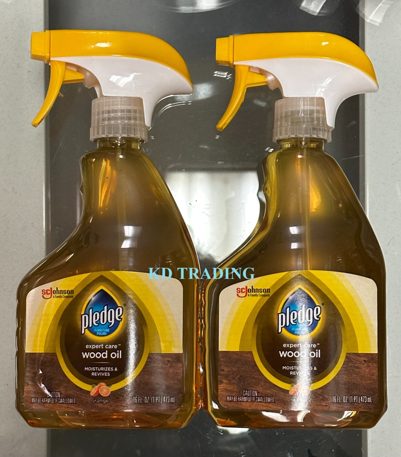 (2-Pack) PLEDGE Natural Wood Furniture Cleaner Conditioner RESTORING ORANGE OIL