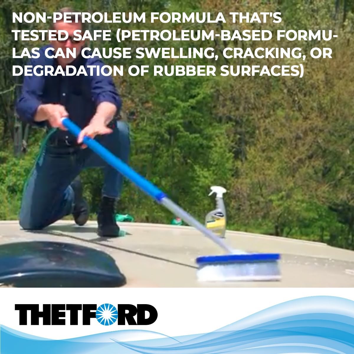RV Rubber Roof Cleaner and Conditioner 32 Fl Oz Non Toxic UV Blocker Biodegra…