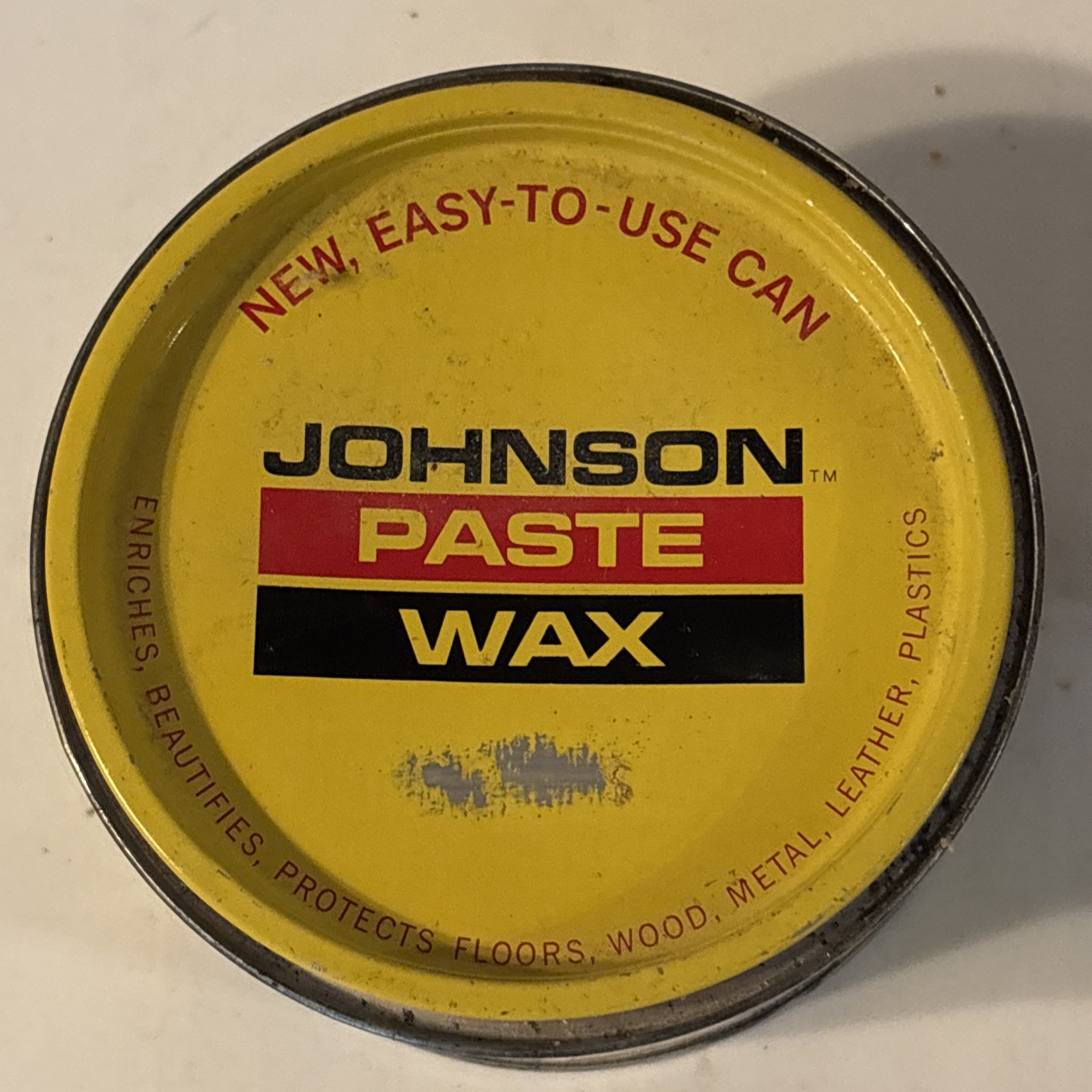 Vintage SC Johnson Wood Paste Wax 16 Oz Can Discontinued.