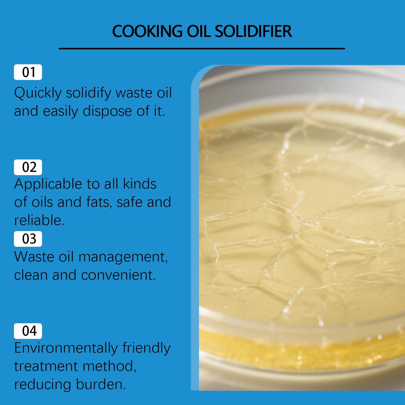Cooking Oil Solidifier Powder Grease Hardener Eco Kitchen Waste Cleaning Tool