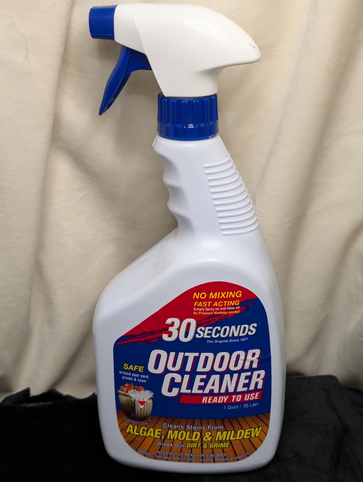 30 SECONDS Outdoor Cleaner Ready To Use 1 Quart Spray Algae Mold Mildew Remover