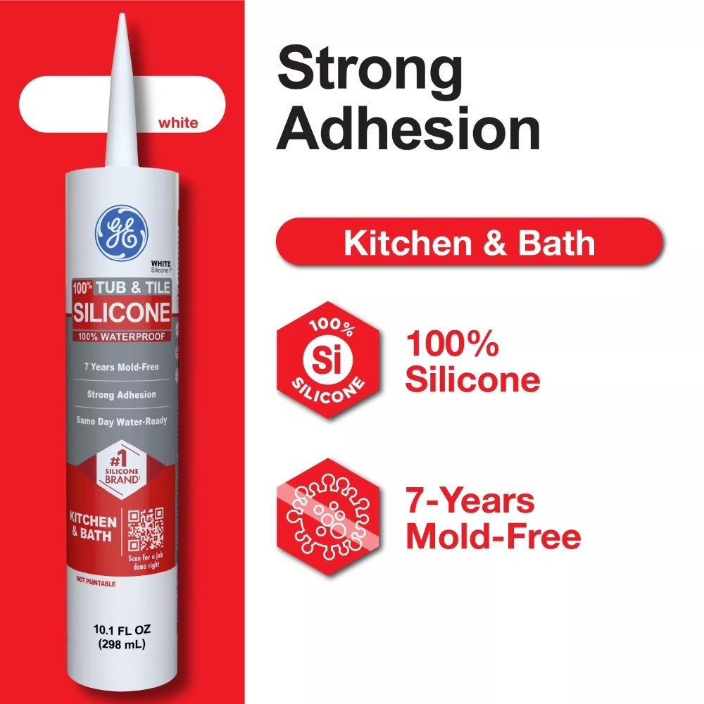Silicone 1 Tub & Tile, Pack of 1, White 10.1 fl oz Cartrid