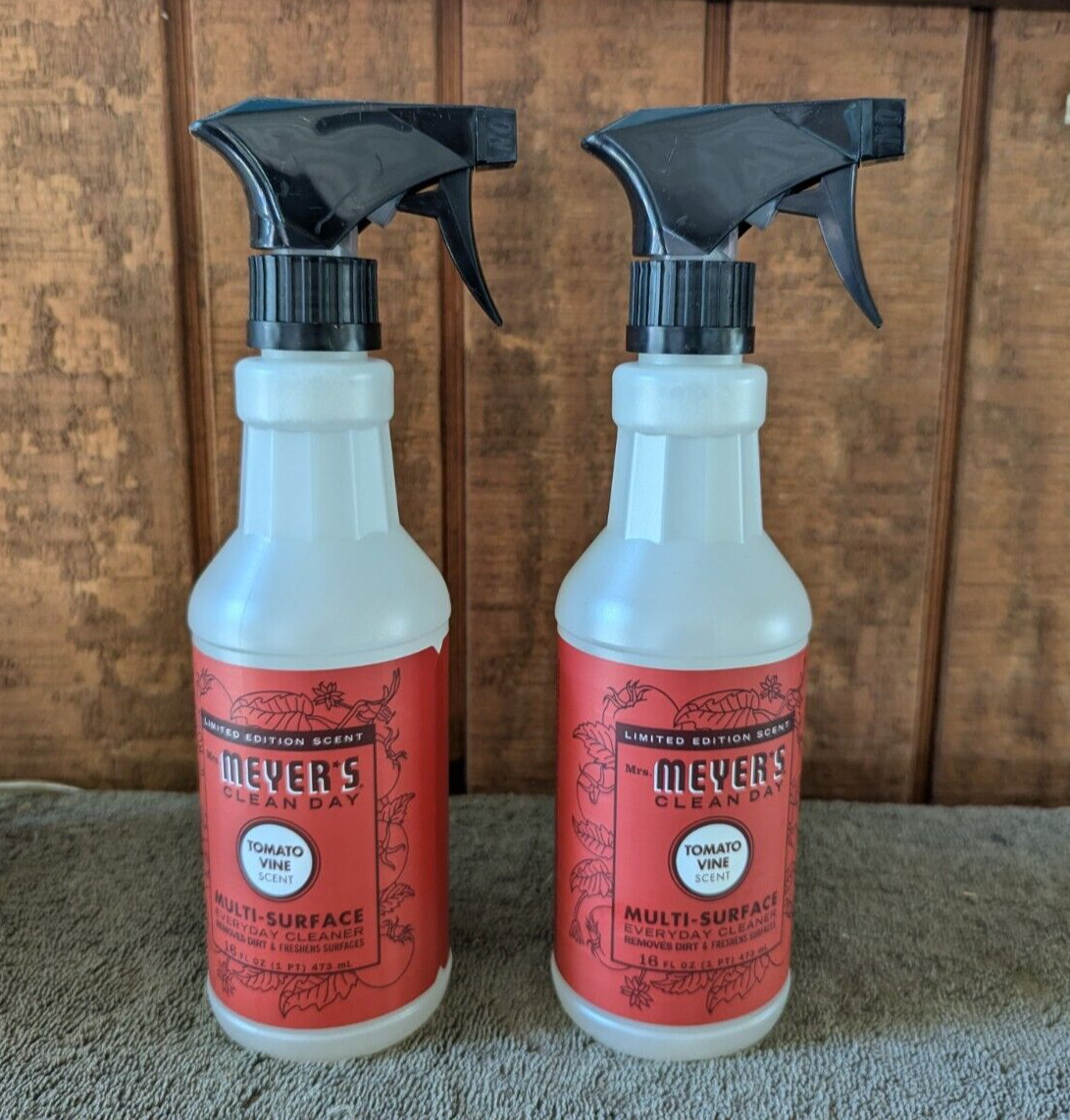 (2) MRS. MEYER’S Limited Edition TOMATO VINE Multi-Surface Cleaner (16 oz each)