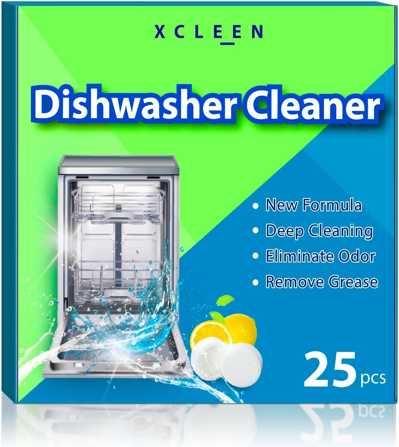 Dishwasher Cleaner and Deodorizer Tablet 25 Count, Deep Cleaning Tablet Helps…