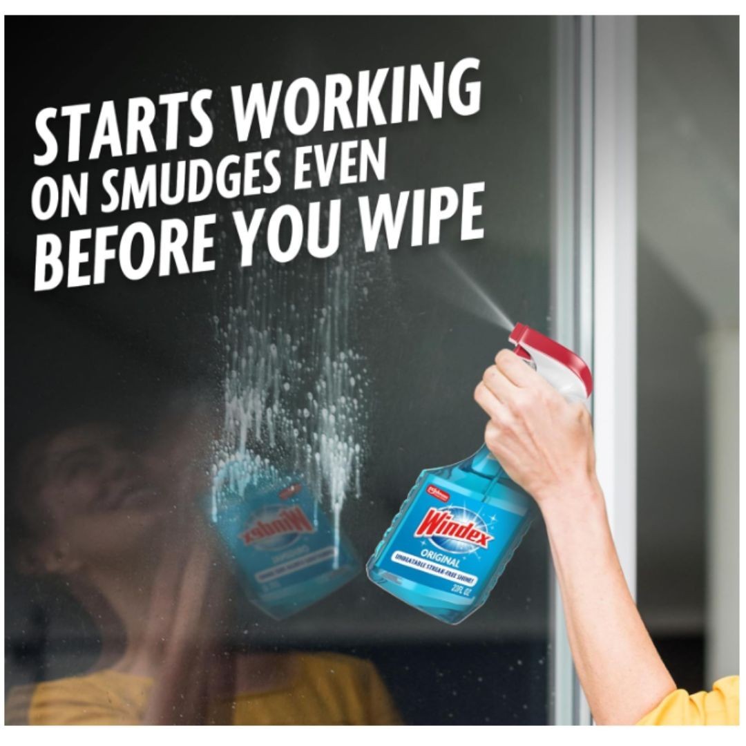 Windex Glass and Window Cleaner Spray Bottle, Original Blue, 23 fl oz
