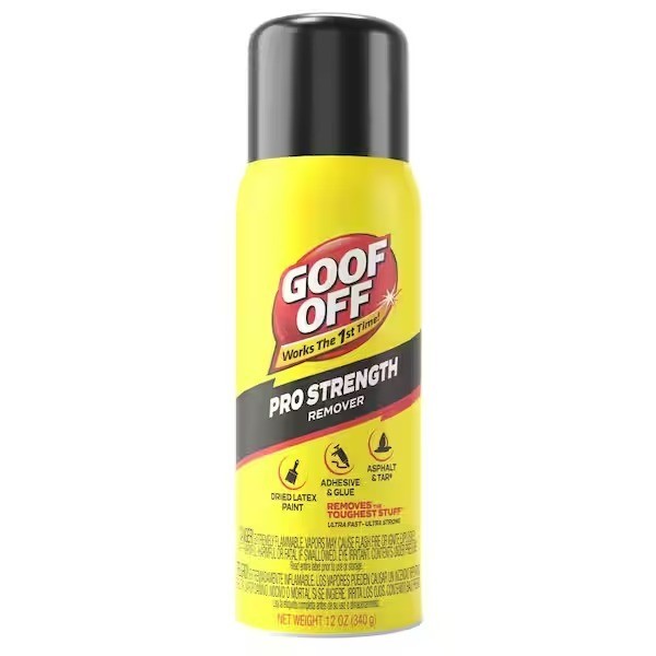 Goof Off (12 fl. oz). Professional Strength Latex Paint and Adhesive Remover