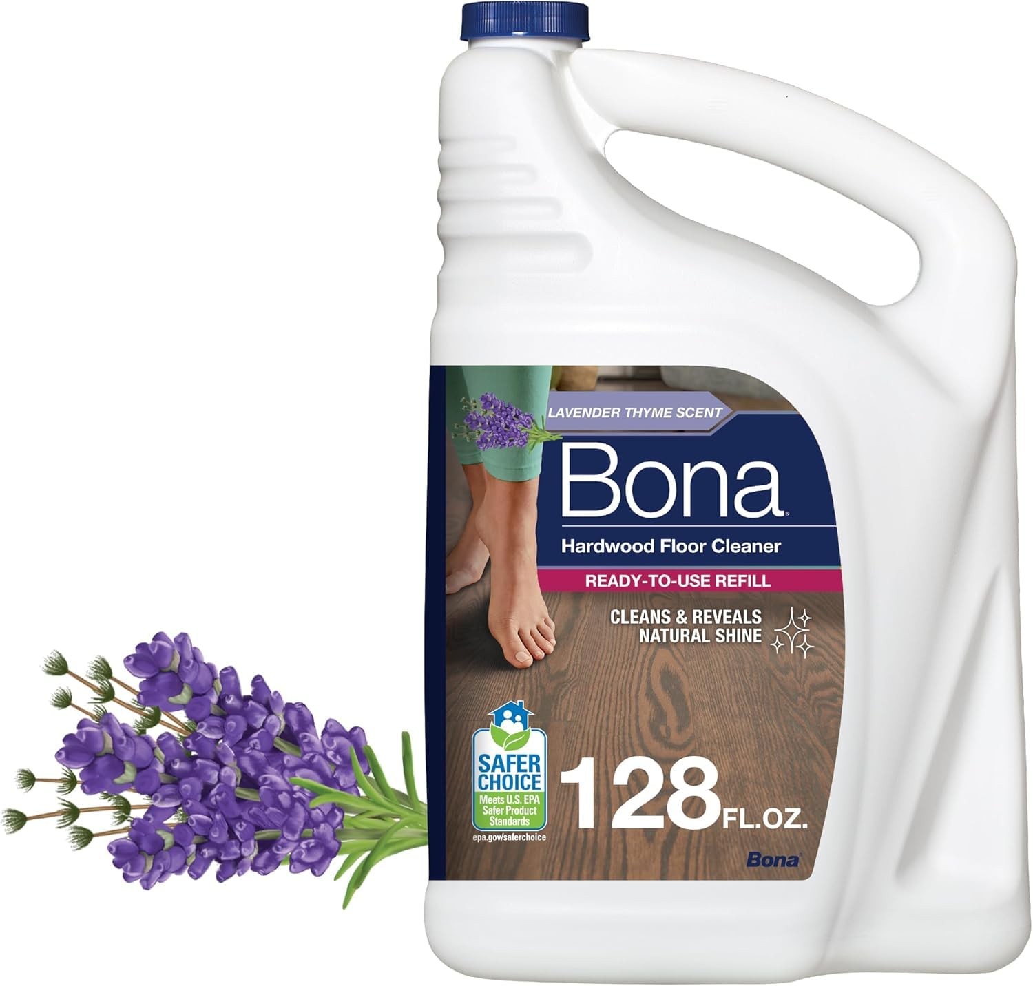 Bona Hardwood Floor Cleaner Refill Lavender Thyme 128oz