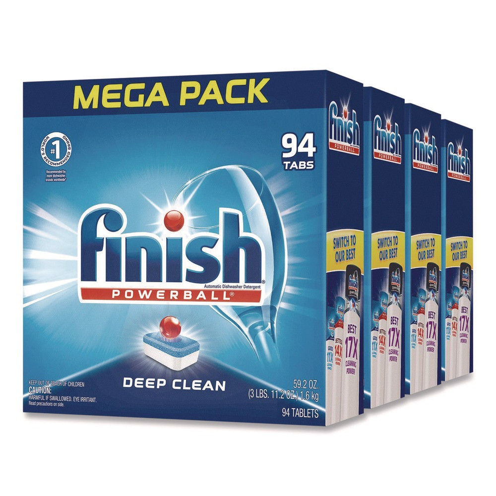 FINISH 51700-97330 Powerball Dishwasher Tabs – Fresh Scent (376/Carton) New