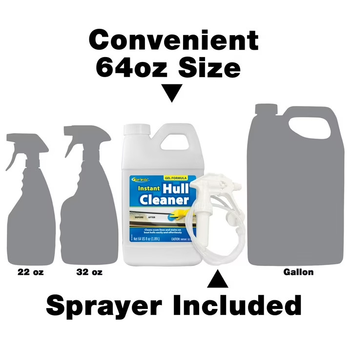 STAR BRITE Instant Hull Cleaner – Gel Spray Formula Clings to Vertical Surfaces