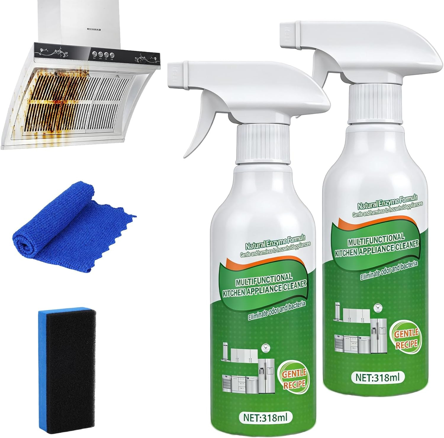 Kitchen Cleaner Remover Spray,Multifunctional Kitchen Appliance Cleaner,Kitchen
