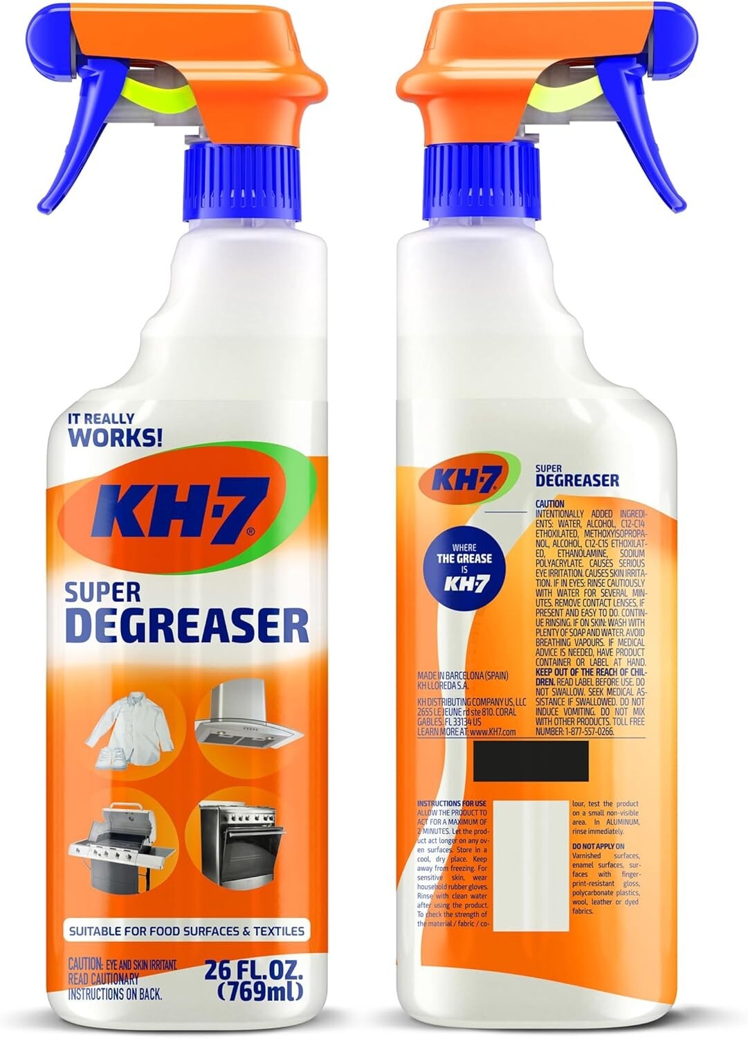 Heavy Duty Degreaser Liquid 26 oz Multi-Purpose Cleaner for Home & Vehicles