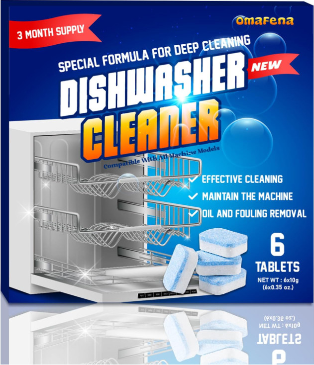 Dishwasher Cleaner tablets Deodorizer 24 Pack 1 Year Supply Deep Cleaning Septic