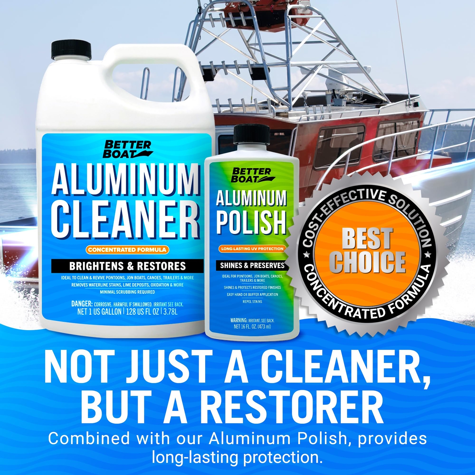 Aluminum Cleaner & Brightener & Restorer Aluminum Pontoon Cleaner Jon Boat and