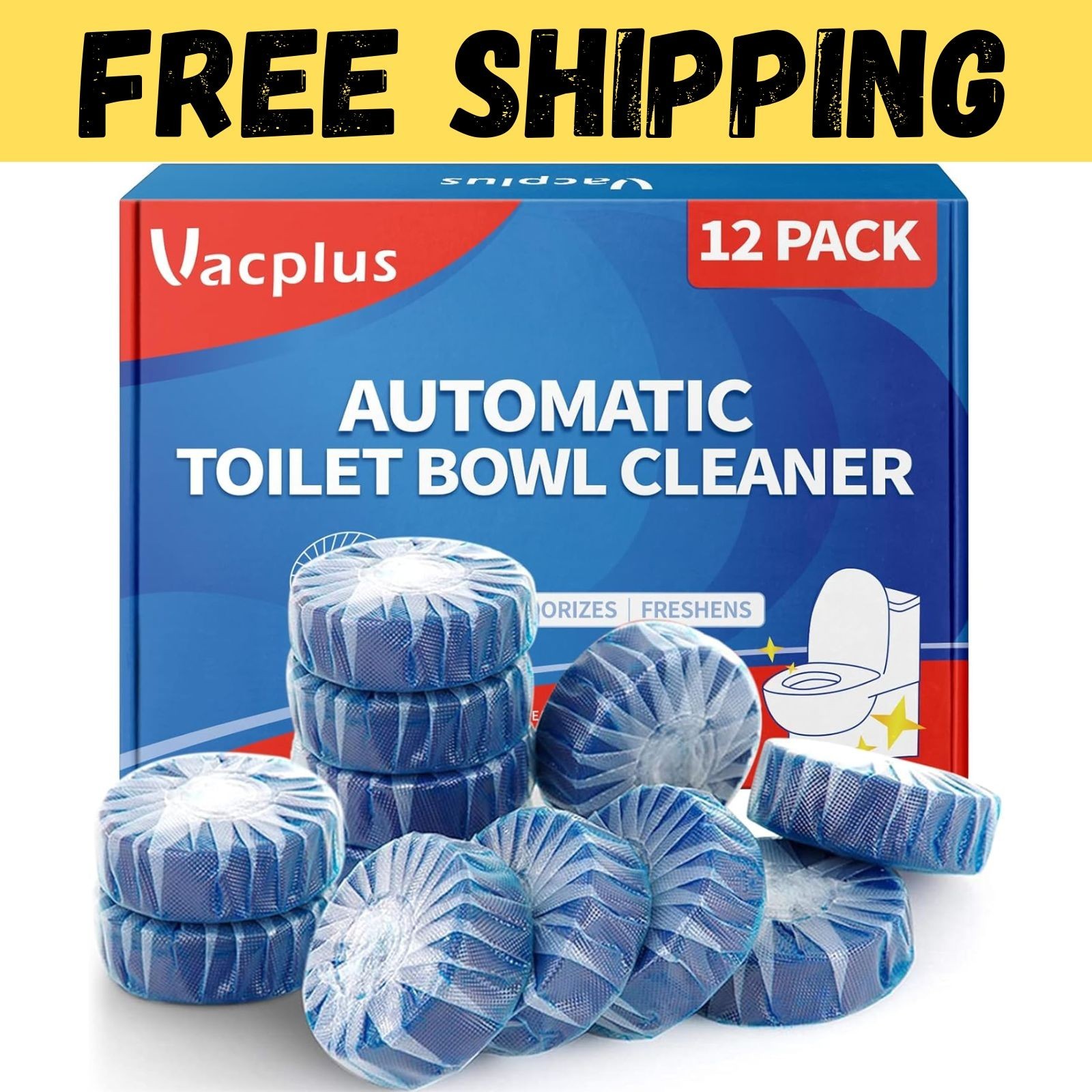 Vacplus Automatic Toilet Bowl Cleaner Tablets Bathroom Toilet Tank Cleaner NEW!.