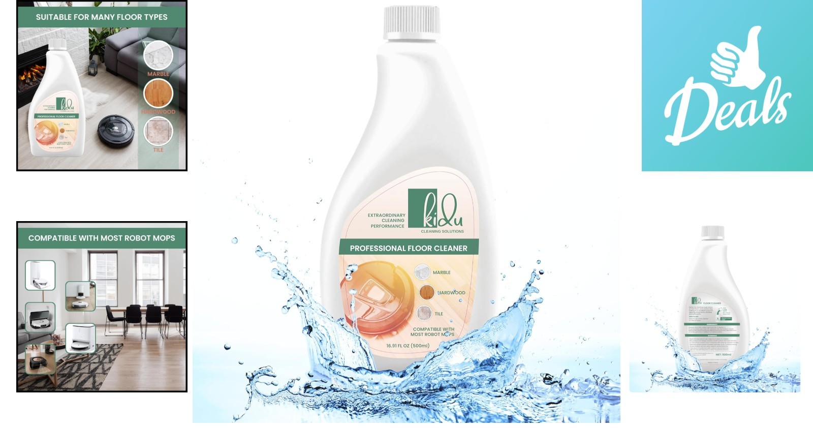 Streak-Free 500ml Floor Cleaning Solution with Pleasant Scent for Home Use