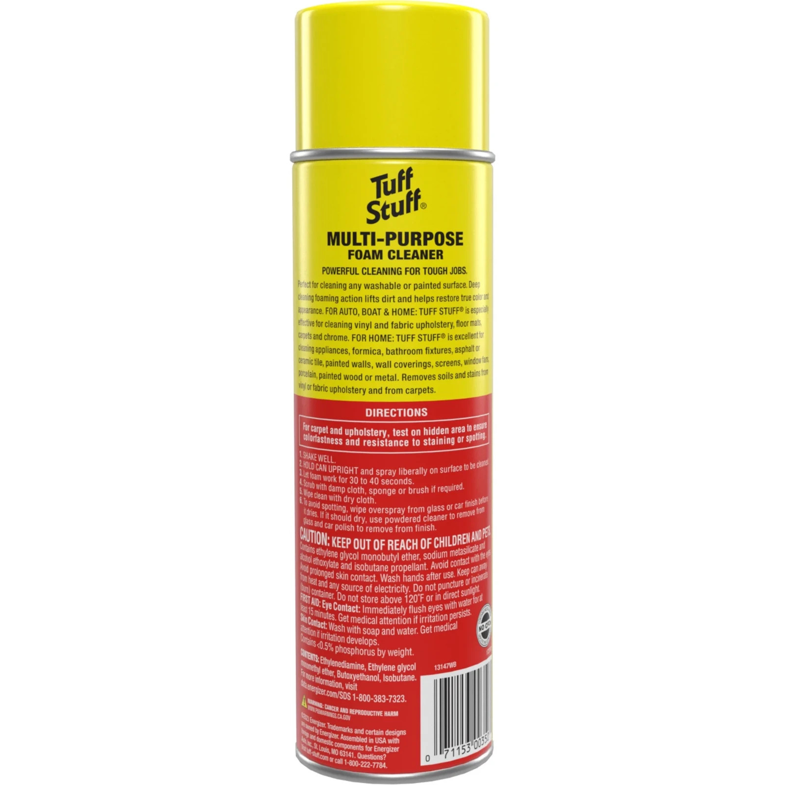 2 Pack Tuff Stuff Multi Purpose Foam Cleaner Deep Cleaning Car Interior