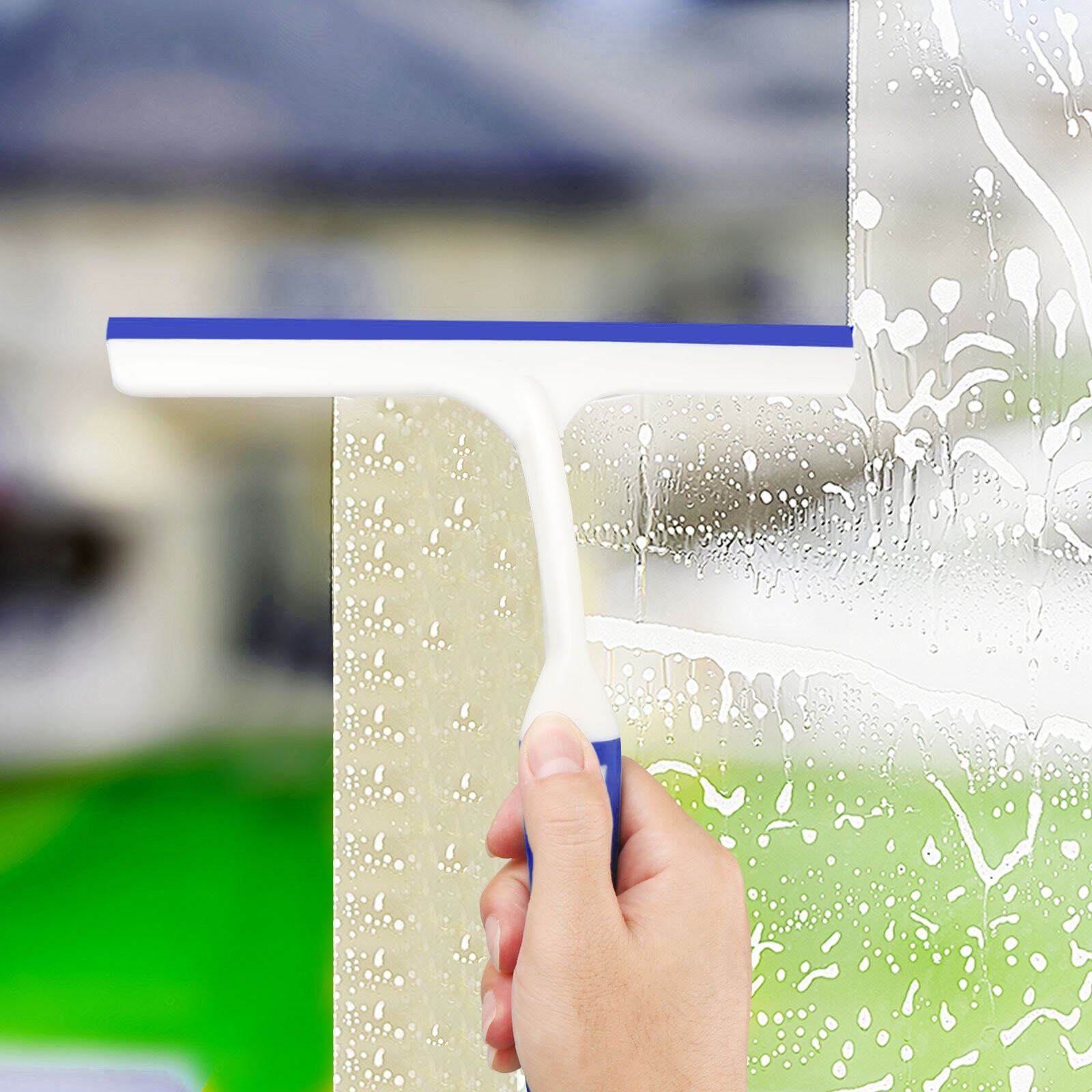 2x Window Mirror Car Windshield Squeegee Shower Glass Wiper Kitchen House Clean