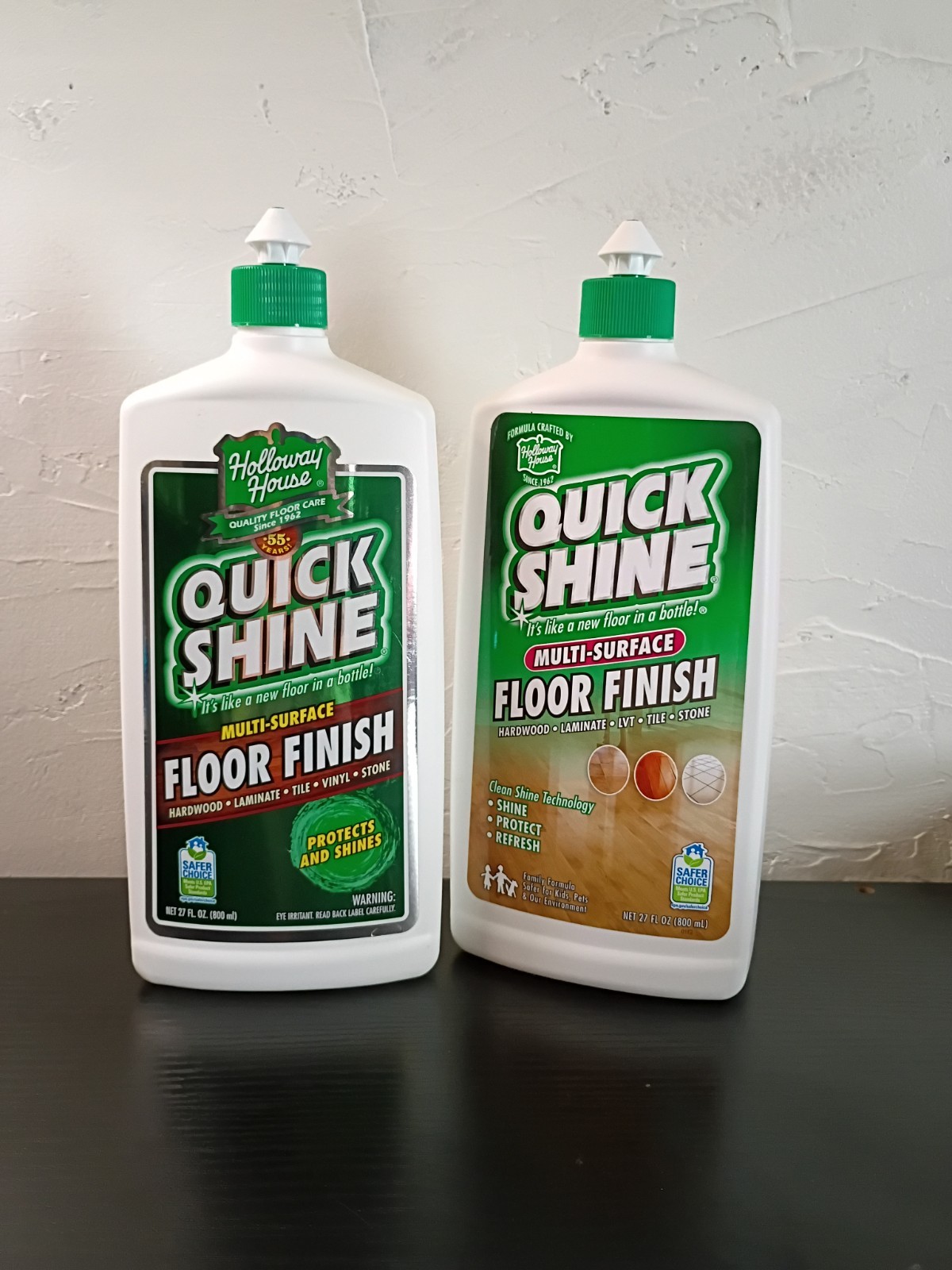 Holloway House Quick Shine Multi-Surface Floor Finish 27FL Oz. Lot of 2 New