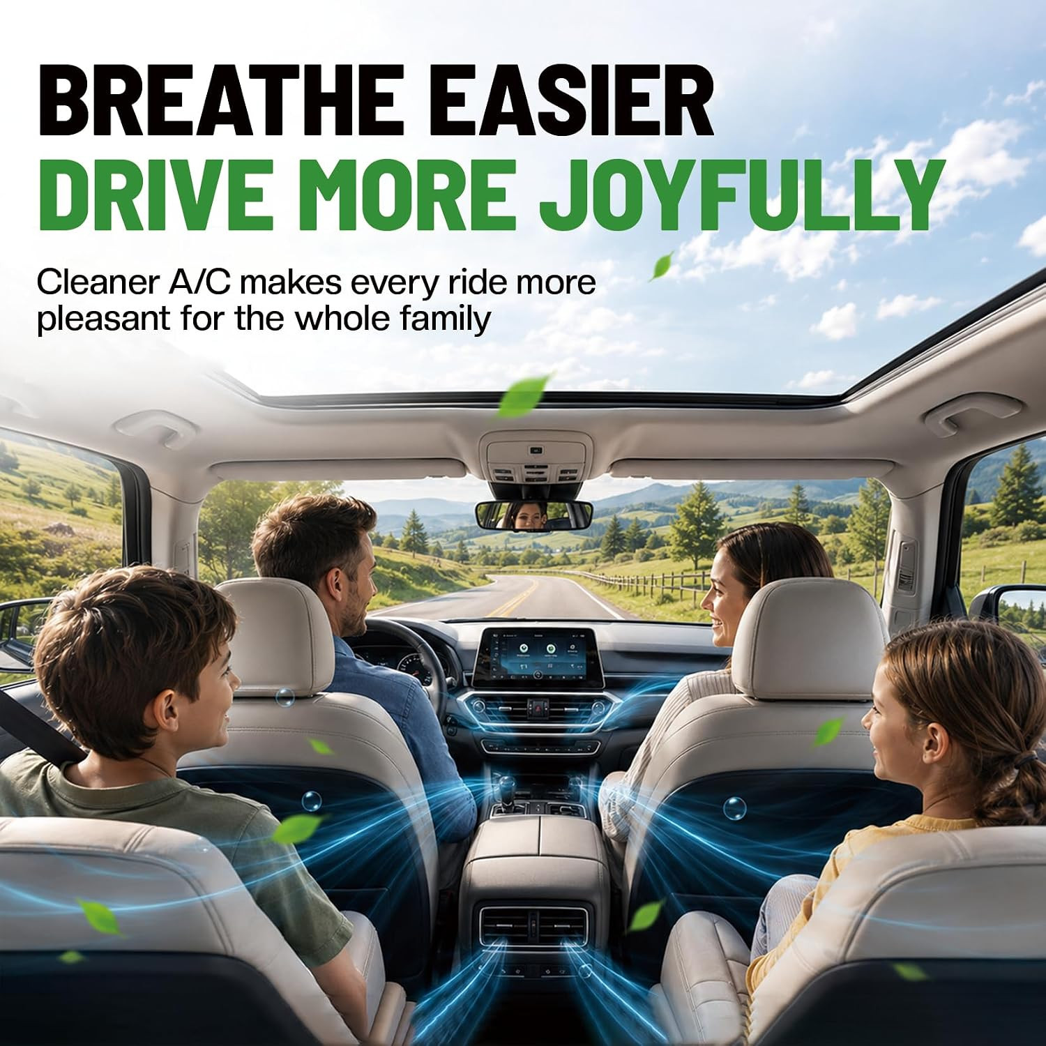 Odor Removal AC Coil Cleaner for Cars: Deep-Cleaning Foam for Evaporators, Remov