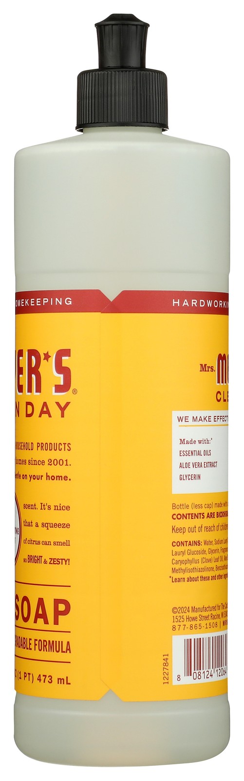 Mrs. Meyers Clementine Scented Mrs Dish Soap 16 Oz Detergent 6 Pack