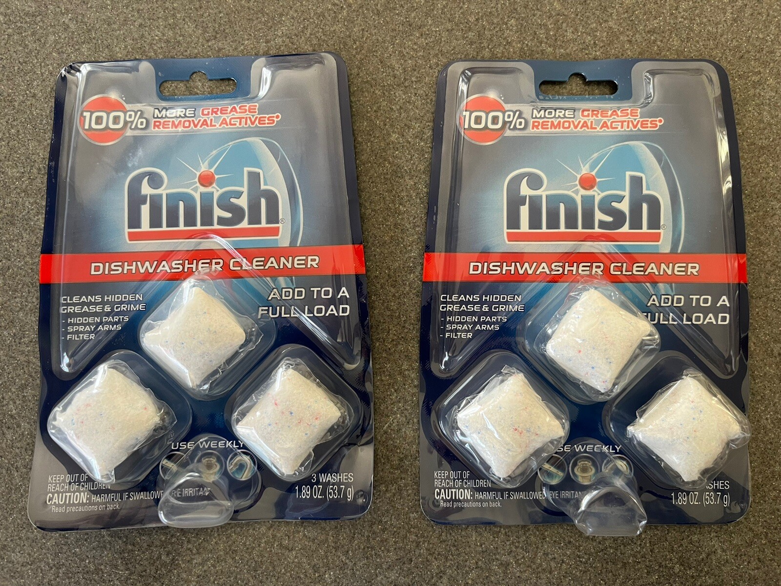 Finish In-Wash Dishwasher Cleaner: Clean Hidden Grease and Grime, 2 Pack 6 Wash