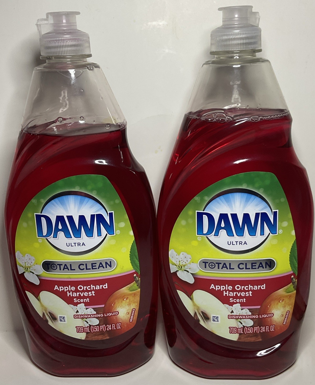2 Dawn Ultra Total Clean Apple Orchard Harvest Dishwashing Liquid 24 OZ/709 mL