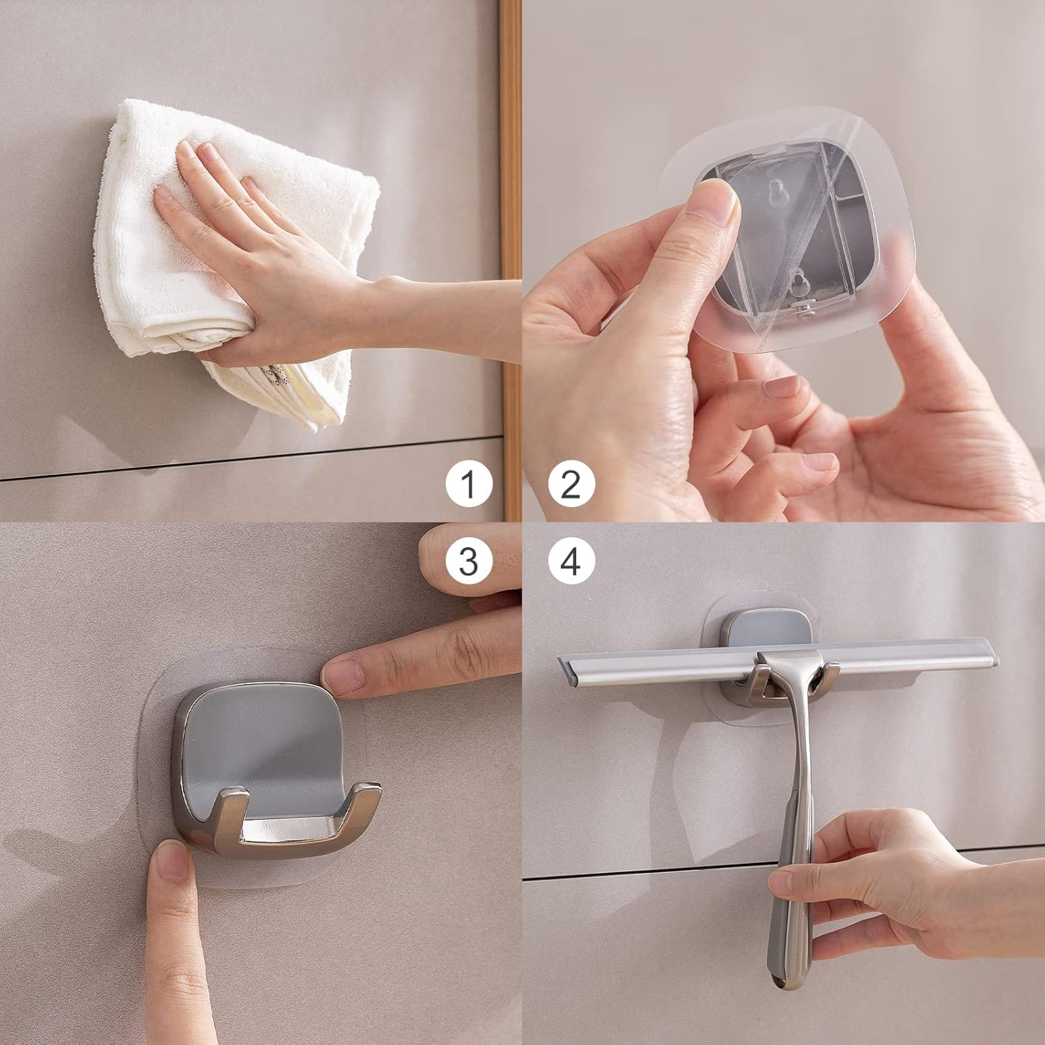 Shower Squeegee for Shower Doors 10 Inch Bathroom Squeegee for Windows,Kitchen,M