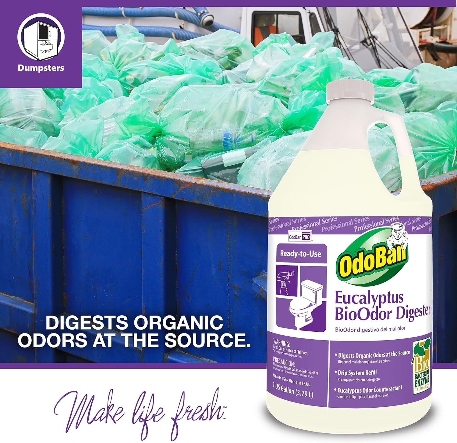 Professional Cleaning Ready-to-Use BioOdor Digester Harsh Aroma Counteractant