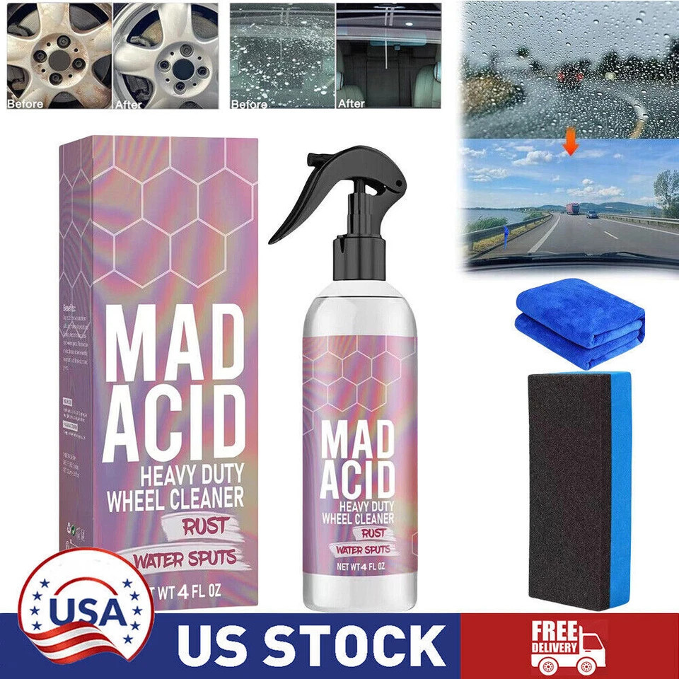Mad Acid- Heavy-Duty Wheel Cleaner, Water Spot Remover for Car,Glass Cleaner TL