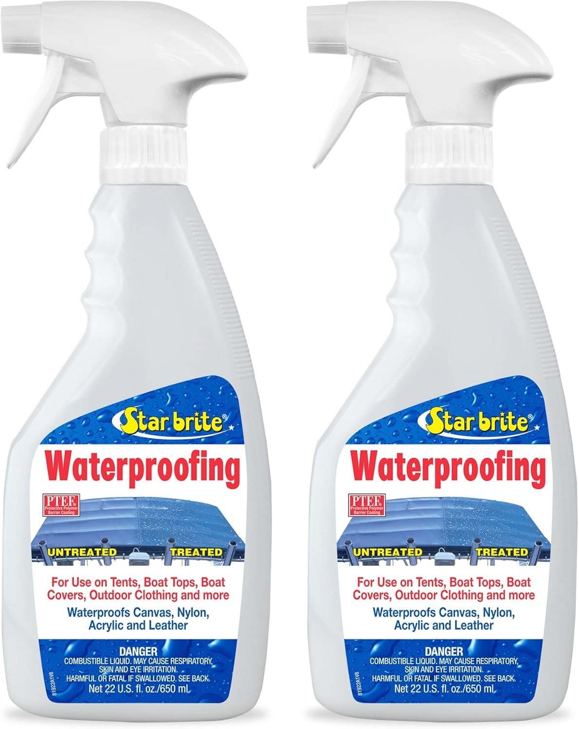 STAR BRITE Waterproofing Fabric Treatment w/ PTEF 22oz. Spray Bottle 2 Pack