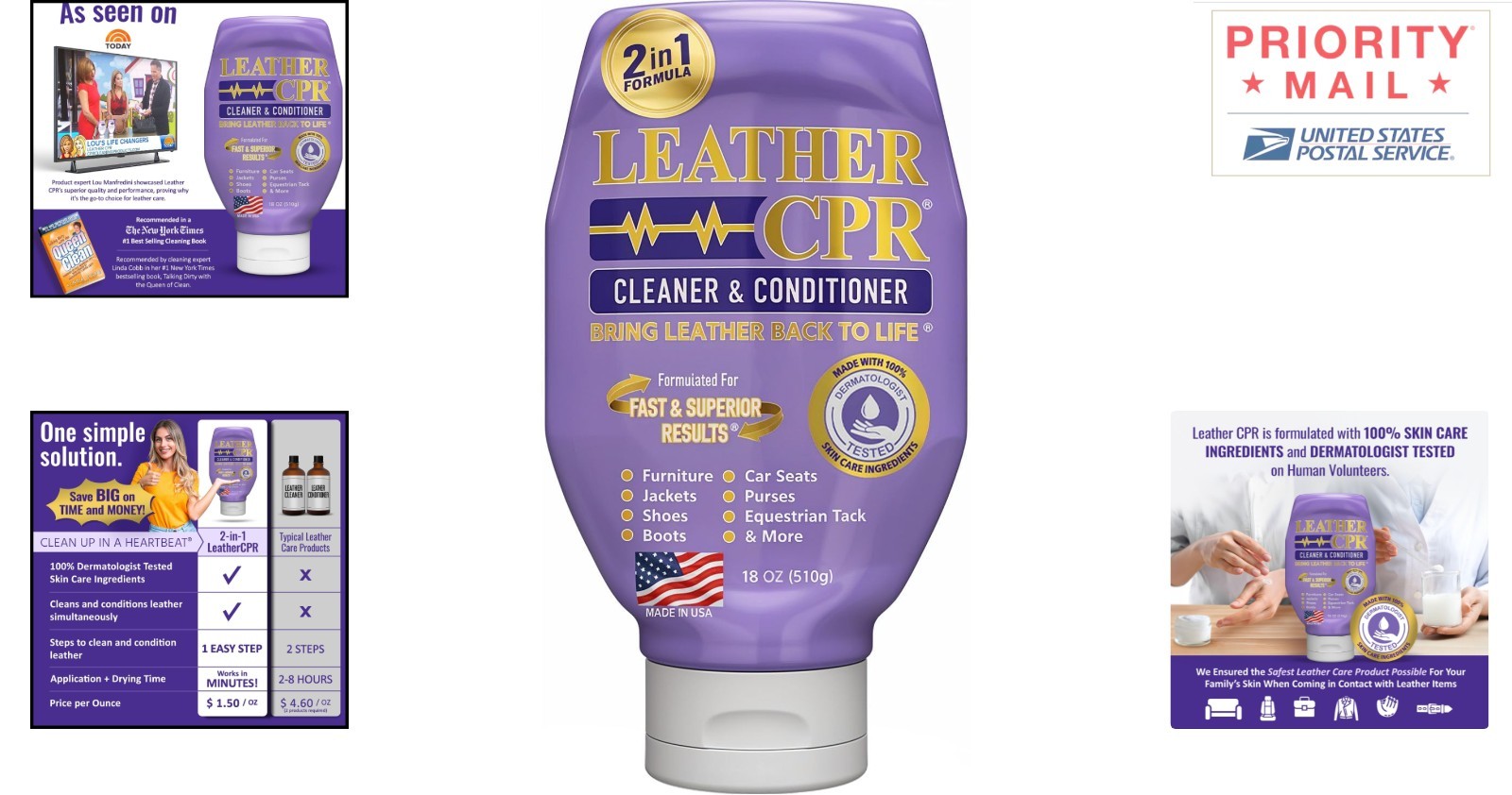 Cruelty-Free 18oz Leather Conditioner – Softens & Revives All Leather Goods