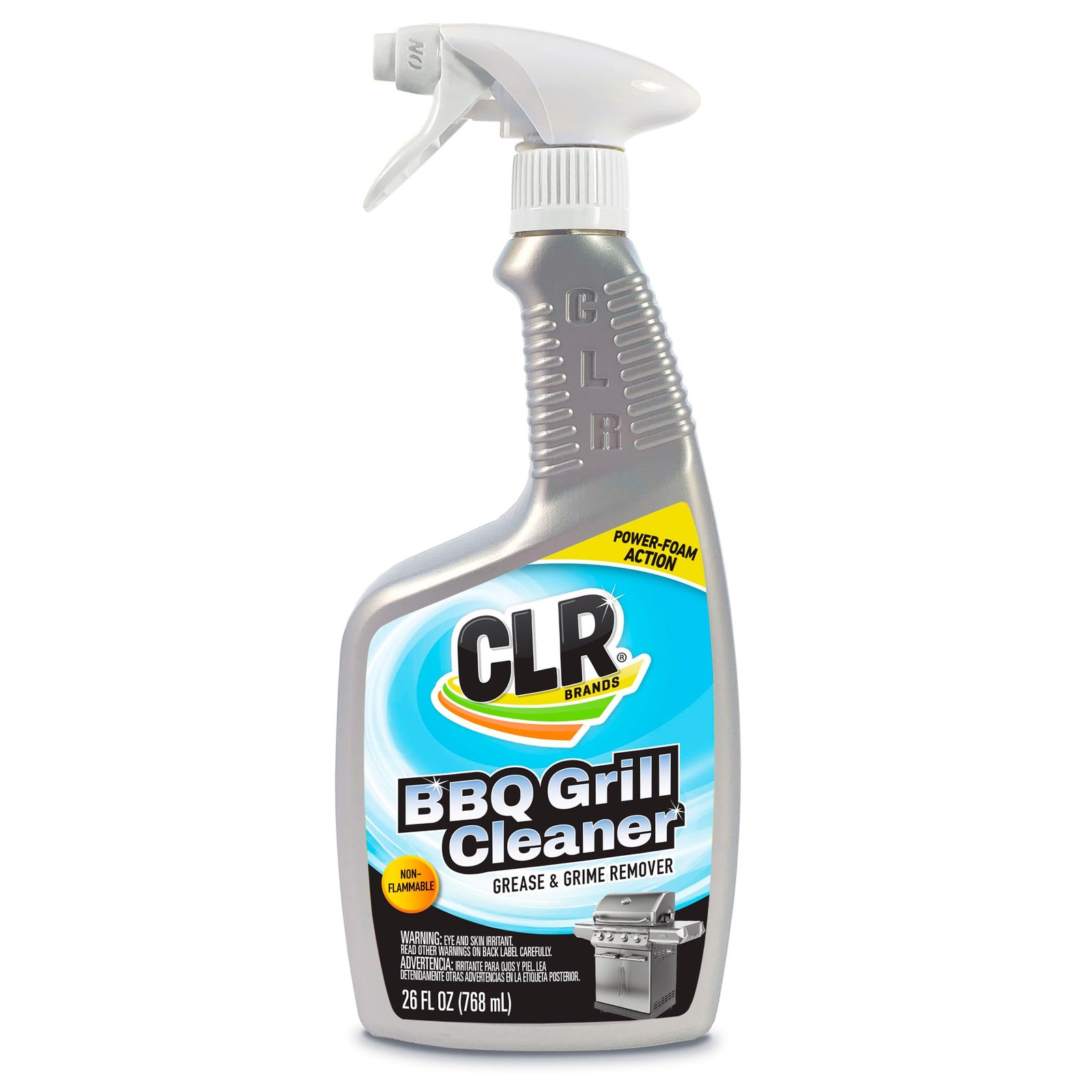 CLR Grill Cleaner Spray 26 Fl Oz Powerful Foaming Degreaser for BBQ Surfaces
