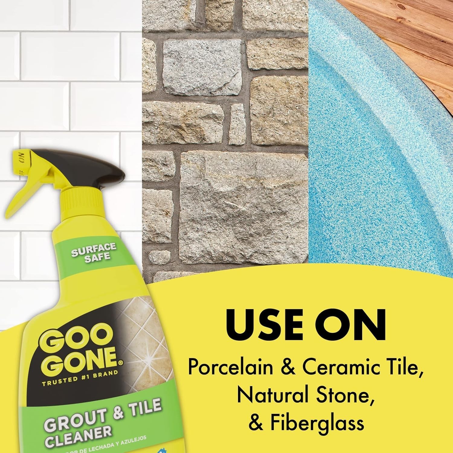 Grout & Tile Cleaner – 28 Ounce – Removes Tough Stains Dirt Caused By Mold Mi…