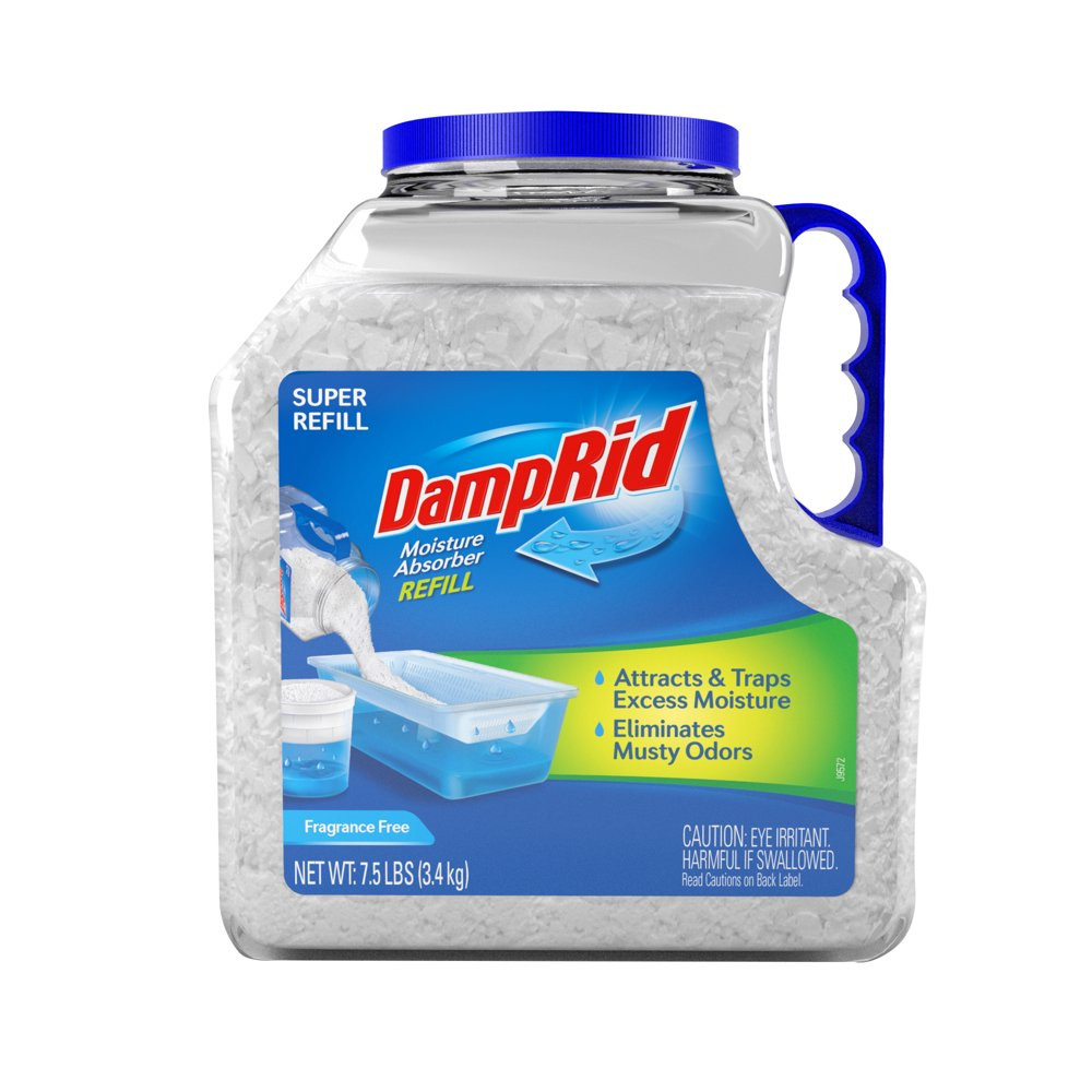 Mega Moisture Absorber Refill Fragrance Free Eliminates Odors DampRid 7.5 Lb
