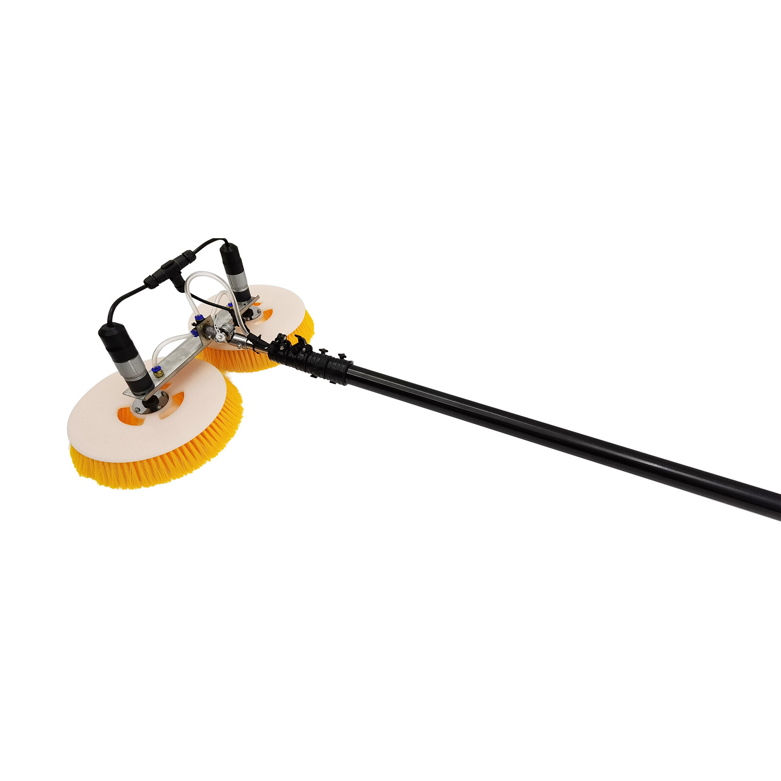Electric Double Head Solar Photovoltaic Panel Cleaner Scrubbing Machine 110V