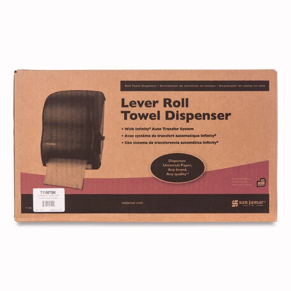 San Jamar T1100TBK 12.94″ x 9.25″ x 16.5″ Lever Roll Classic Towel Dispenser New