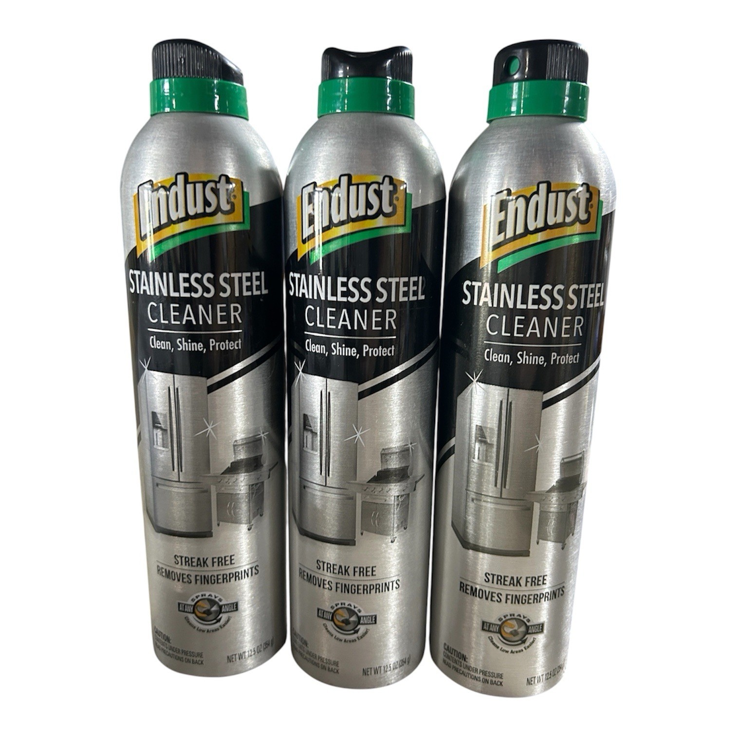 Set of 3 Endust Stainless Steel Cleaner 12.5 oz Spray Cans – Clean Shine Protect