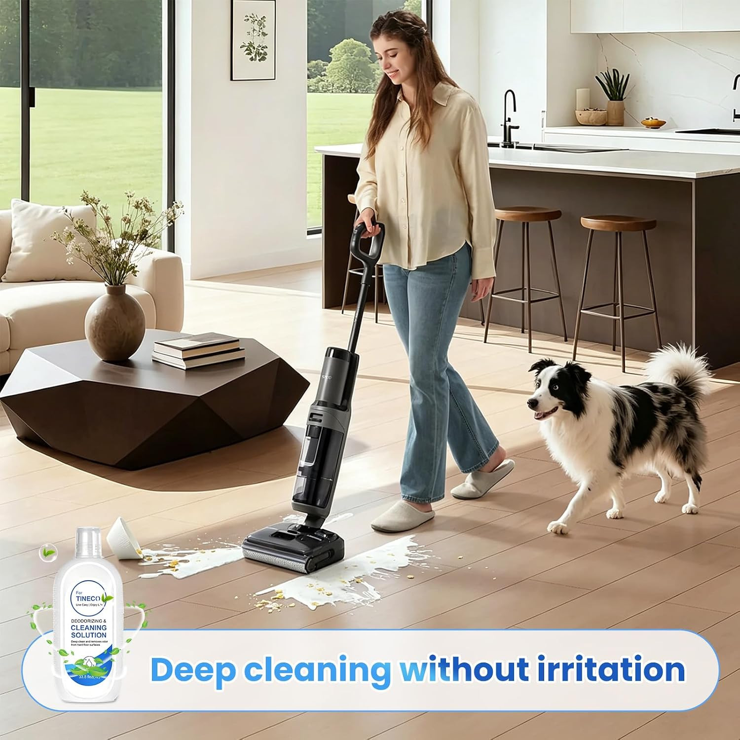 2L Floor Cleaning Solution Compatible with Tineco iFLOOR/Floor ONE, Low Foam Mul