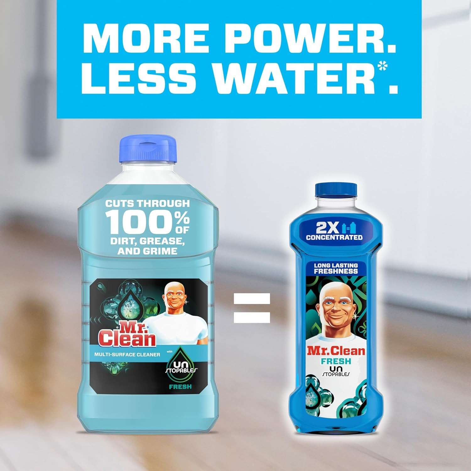 Mr. Clean 2X Concentrated Multi Surface Cleaner Unstopables Fresh Scent 41 oz