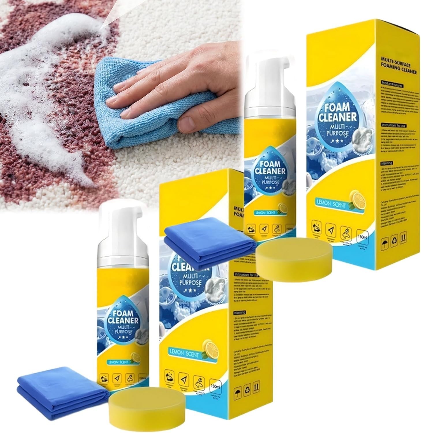 ­150ml Auto Go Foam Cleaner – Deep Cleaning Foam For Car Interior, Kitchen Greas