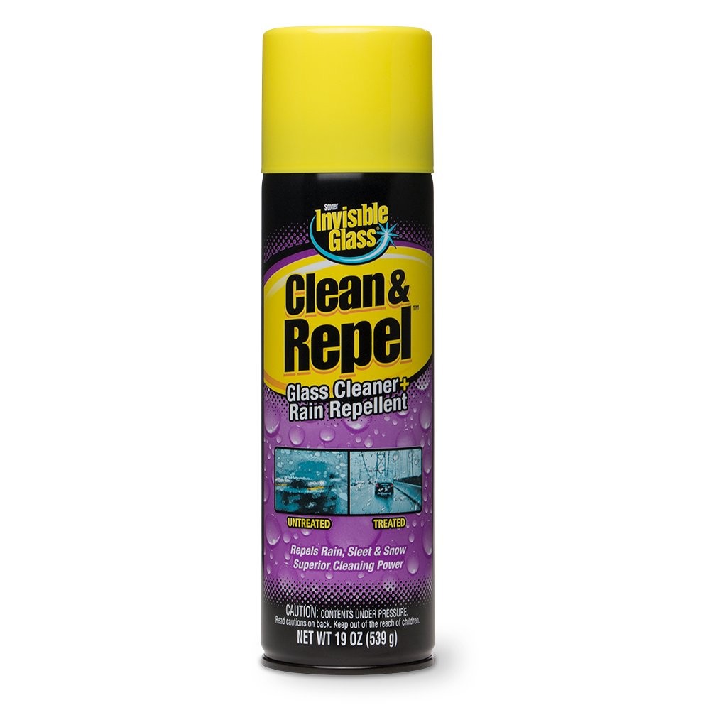91184 Clean & Repel – Aerosol Glass Cleaner and Rain Repellent, Cleans Exteri…