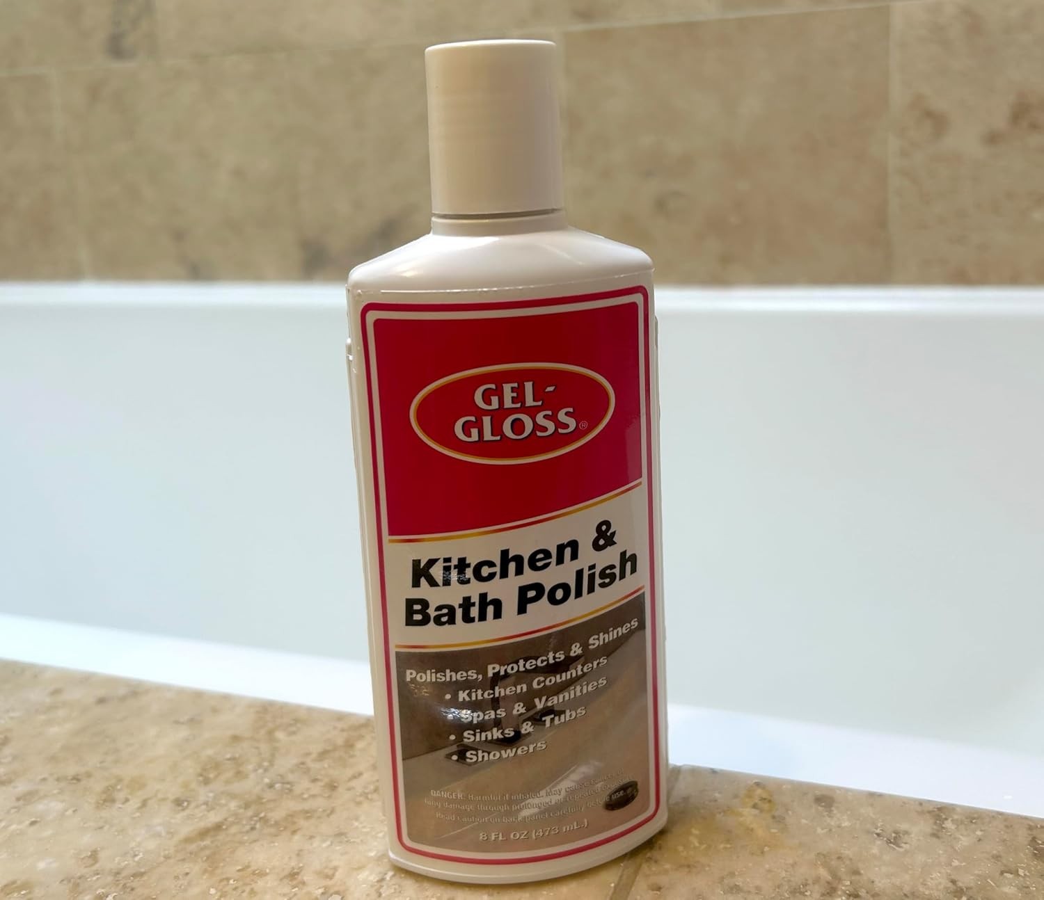 Indusies Gel-Gloss Kitchen and Bath Cream Wax Polish, 8 Fluid Ounces -GG-8